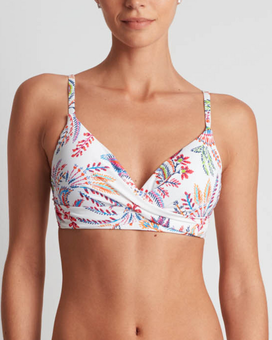Lauren Ralph Lauren Fleurette Floral Twist Front Underwire Bikini Top - 20530234
