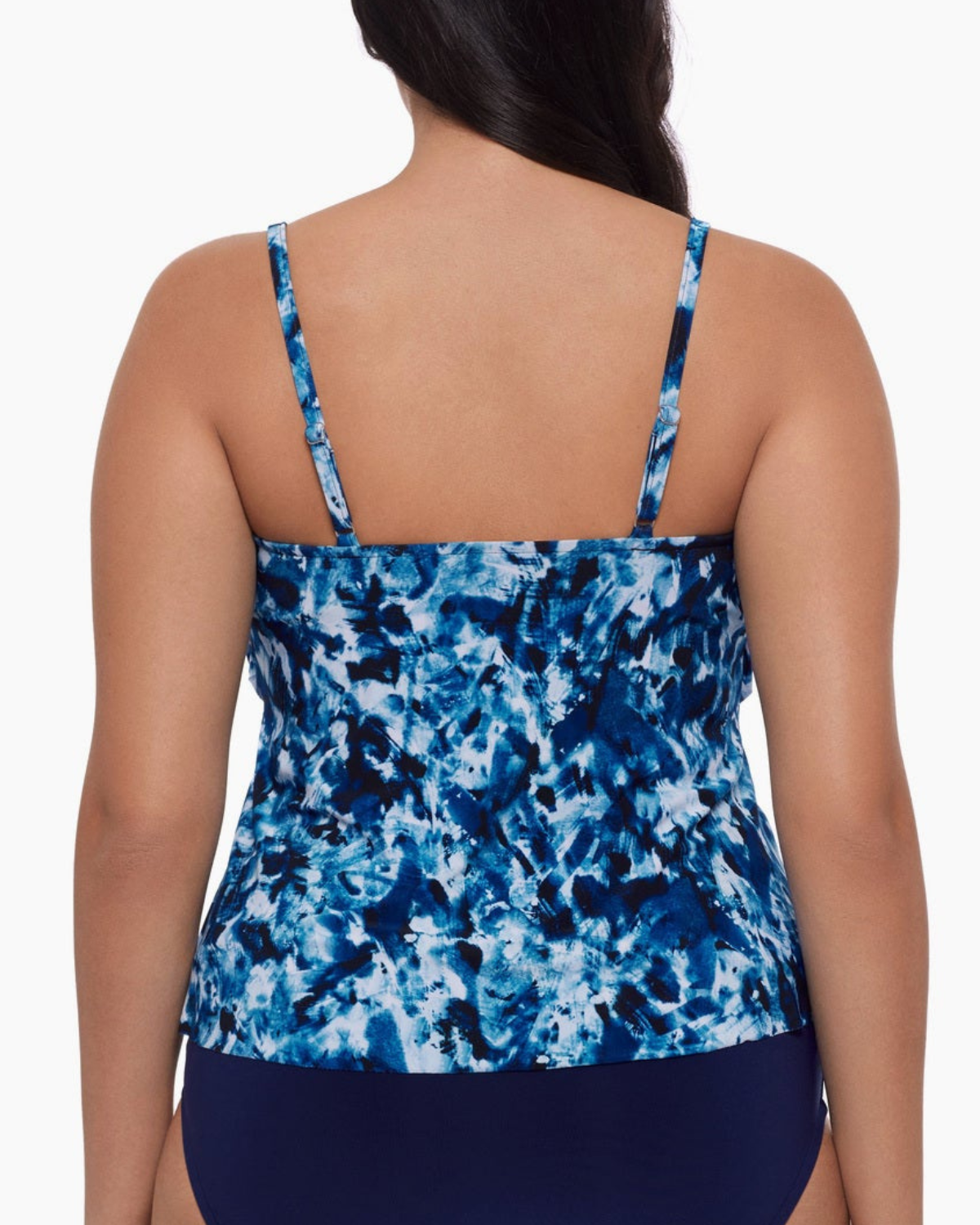 Trim Shaper Underwater Tie Dye Ronnie Tankini Top - 6550985