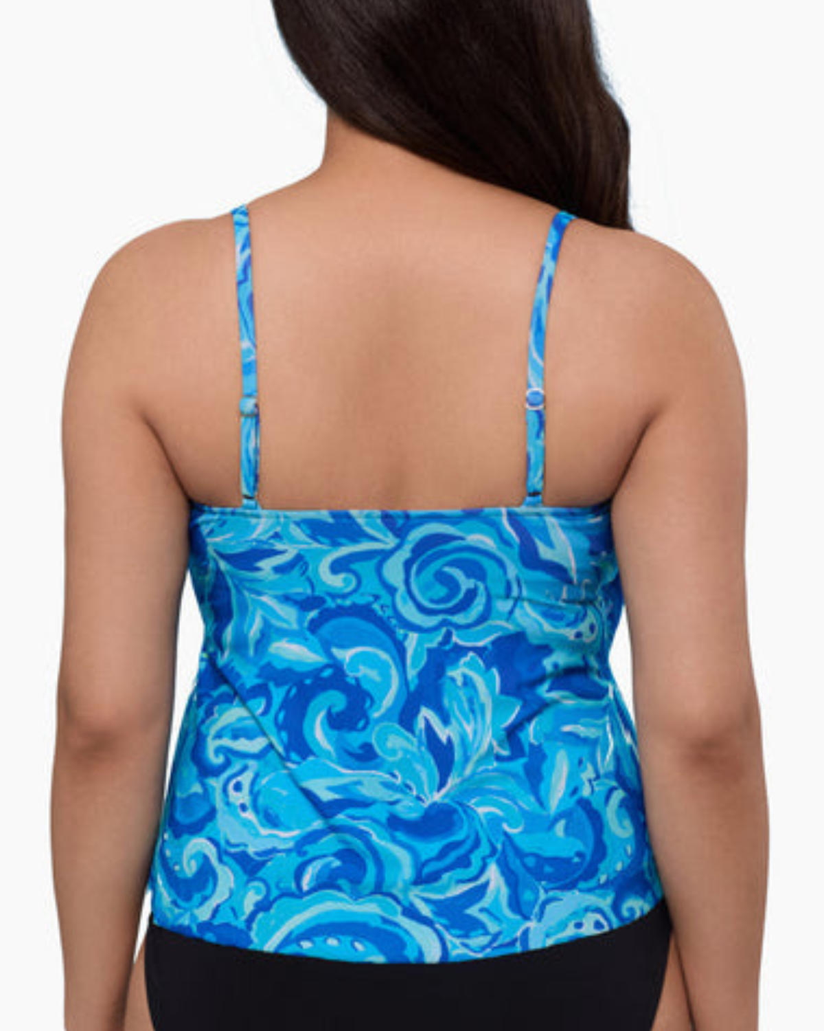 Trim Shaper Tumbled Paisley Ronnie Tankini Top - 6550937