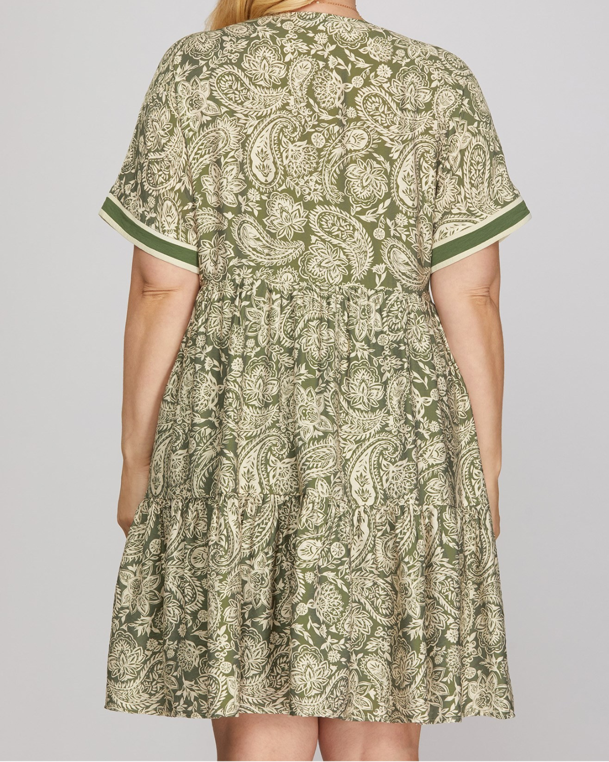 Sung Light Clothing Plus Woven Printed Mini Dress - LVE2963