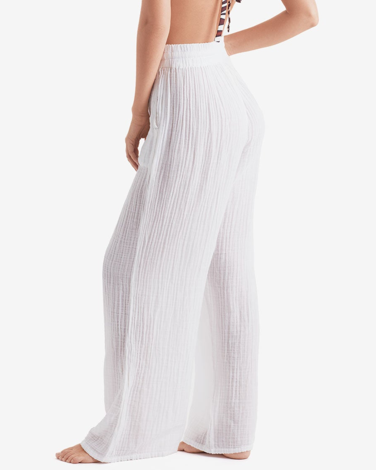 2025 Mimi Flamingo White Bliss Gauze Vista Cover Up Pant - 900051135