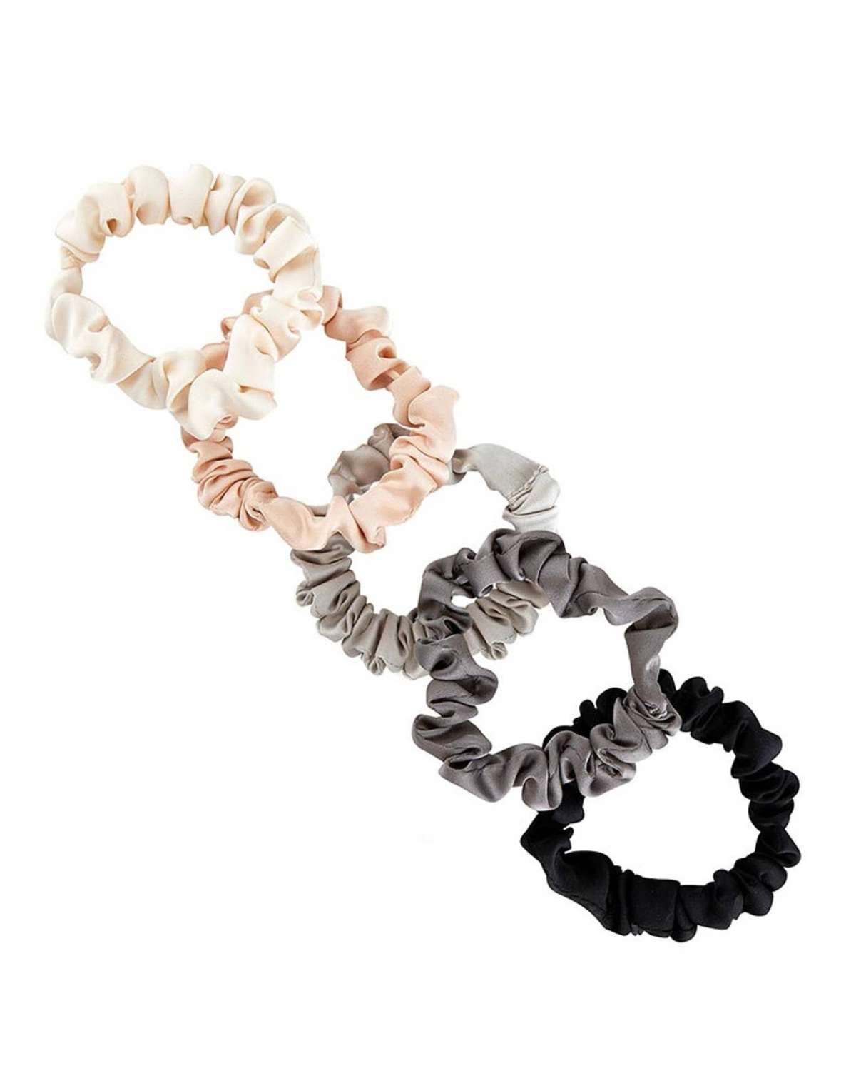 Bella Beauty Satin Scrunchies Jar - Ivory Ombre - N2667