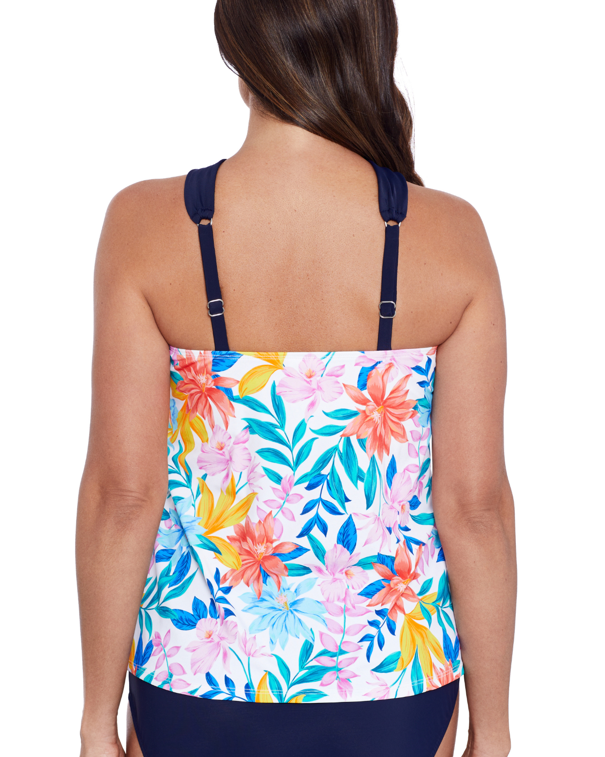 Shape Solver Tropical Breeze Criss Cross High Neck Tankini (Final Sale, Cannot Be Returned or Exchanged) - 60201829