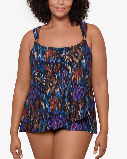 Miraclesuit Women's Plus Tapiz Dazzle Tankini Top- 6566426W