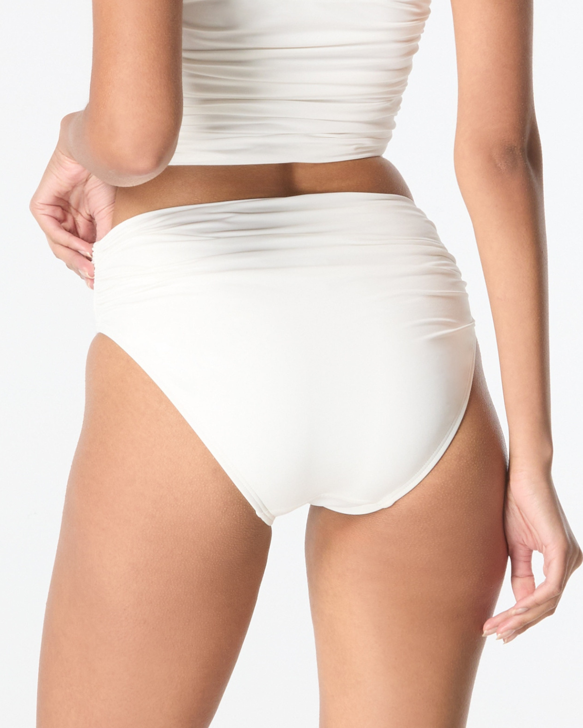 2025 Carmen Marc Valvo Solids Shirred Waist Bottom (More Colors Available) - C10223