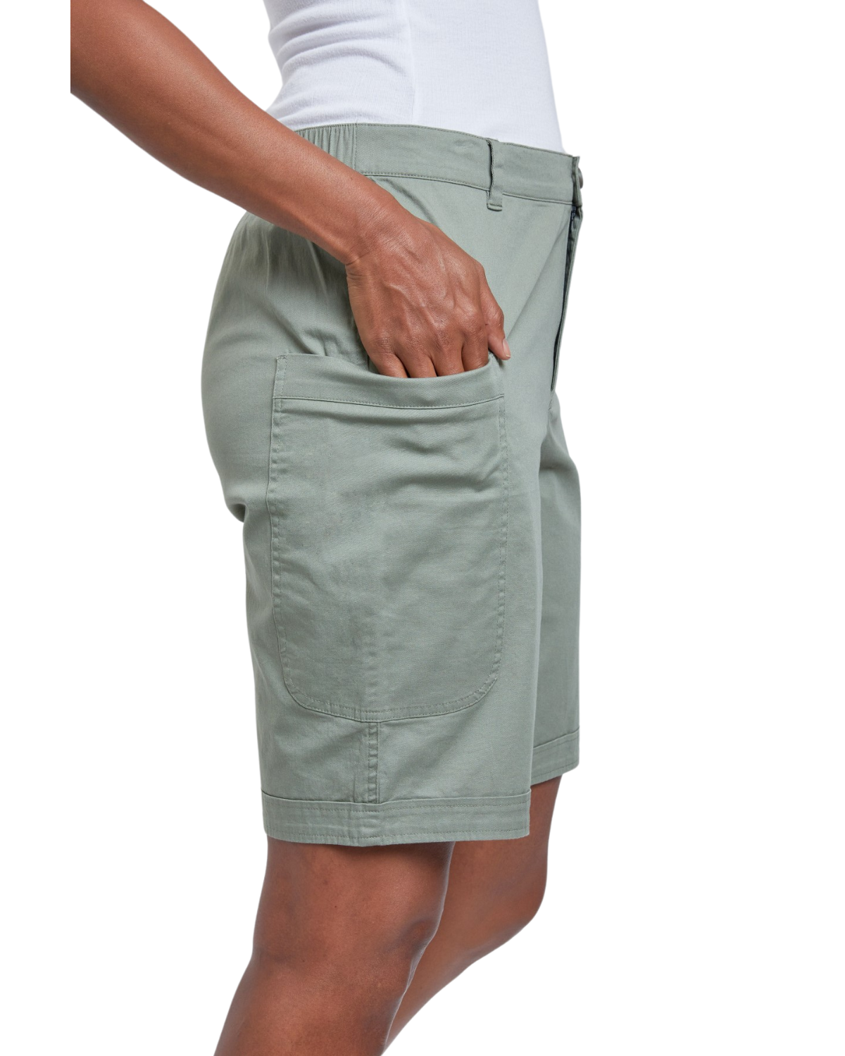 YMI Wide Leg Bermuda Short with Big Pockets (More Colors Available) - Wm1090pi
