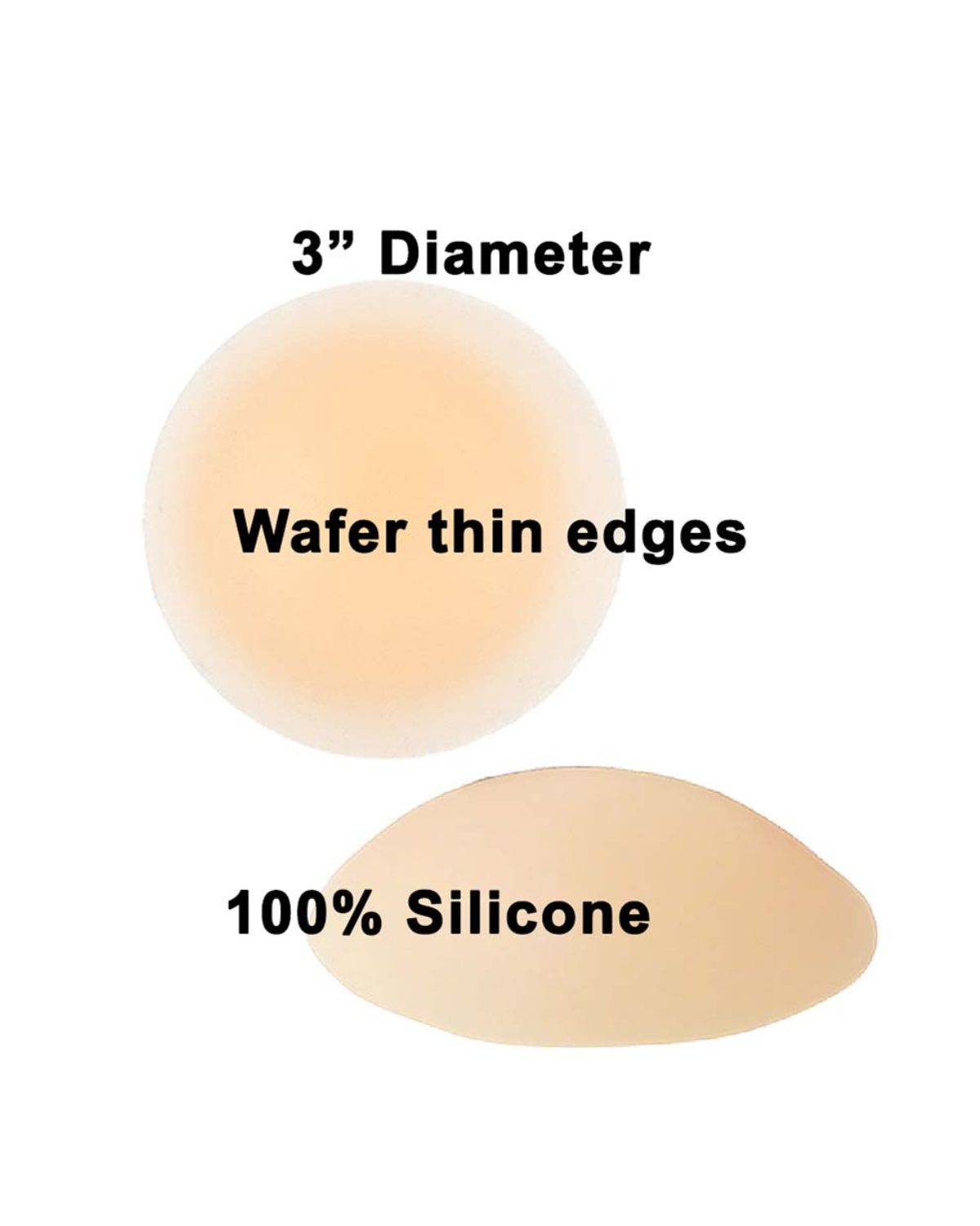 Braza No Adhesive Silicone Tops Reusable Nipple Covers - 79300