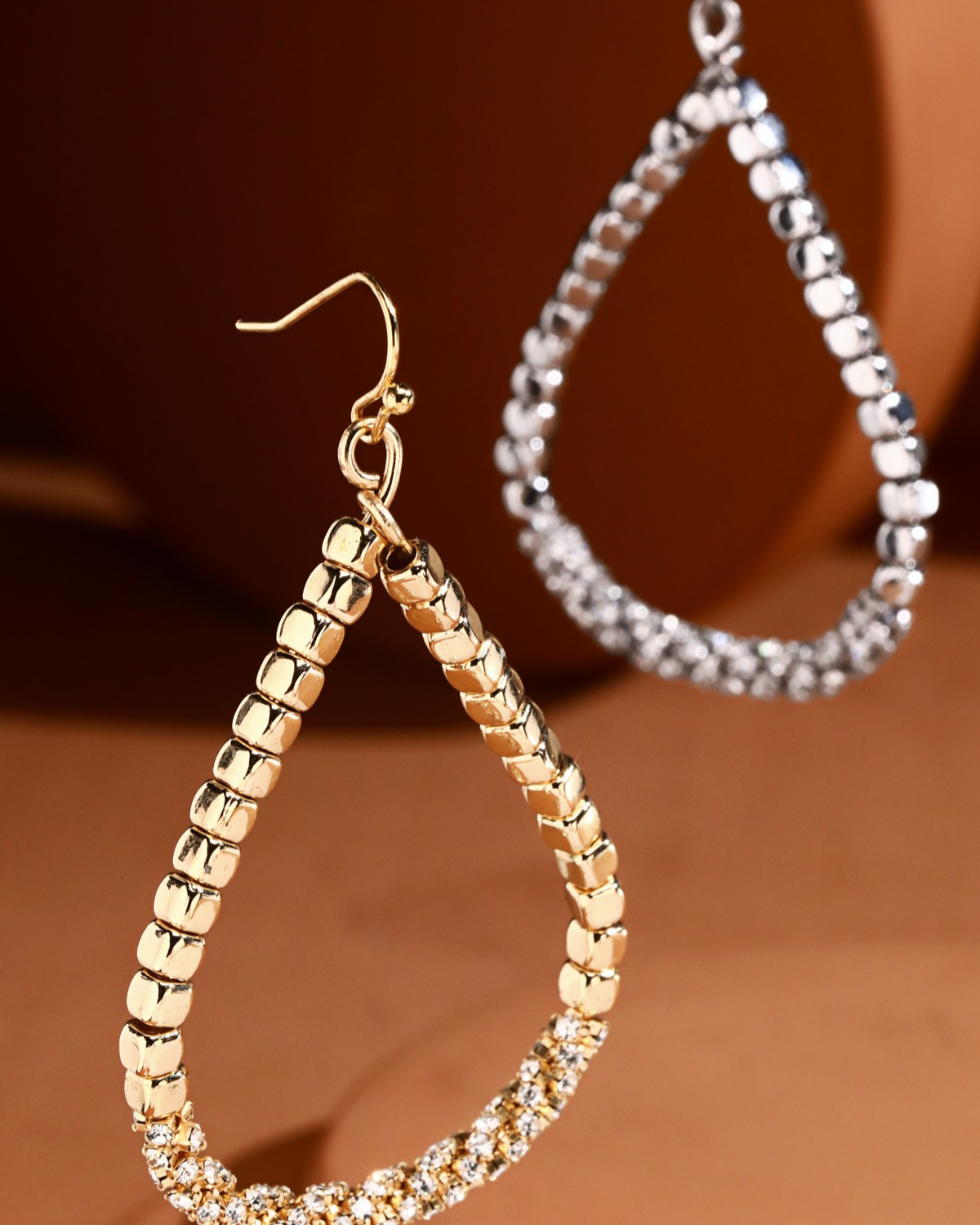 Urbanista Pave Cubic CCB Beaded Teardrop Earrings - Bo1je0597