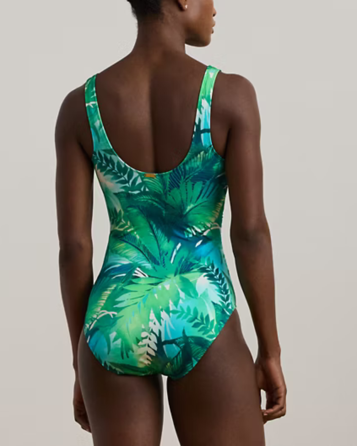 2025 Lauren Ralph Lauren Cartago Palms Shirred Ring Front One Piece - 20523016