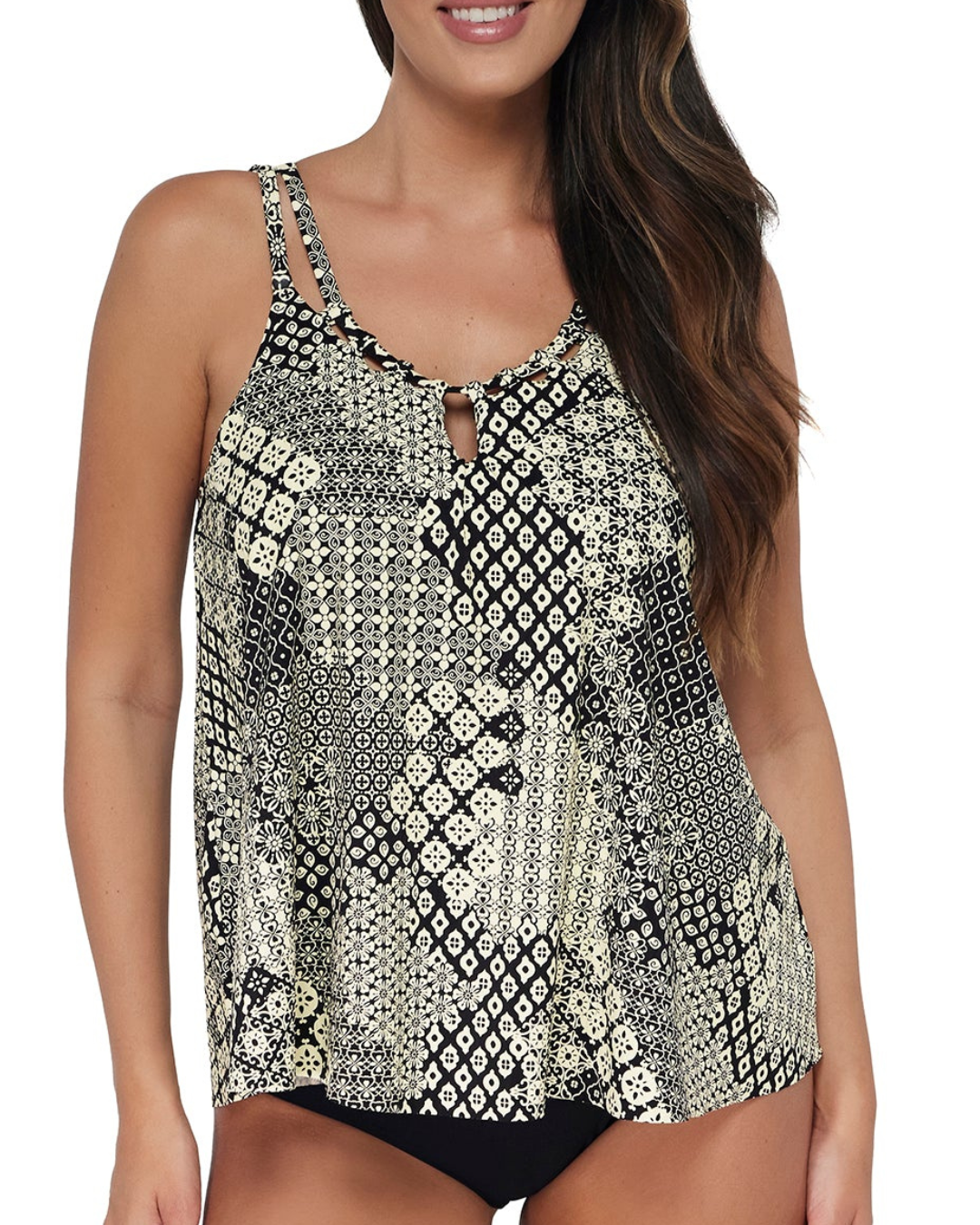 Sunsets Escape Venice Seagrass Texture Sadie Tankini Top - 964T
