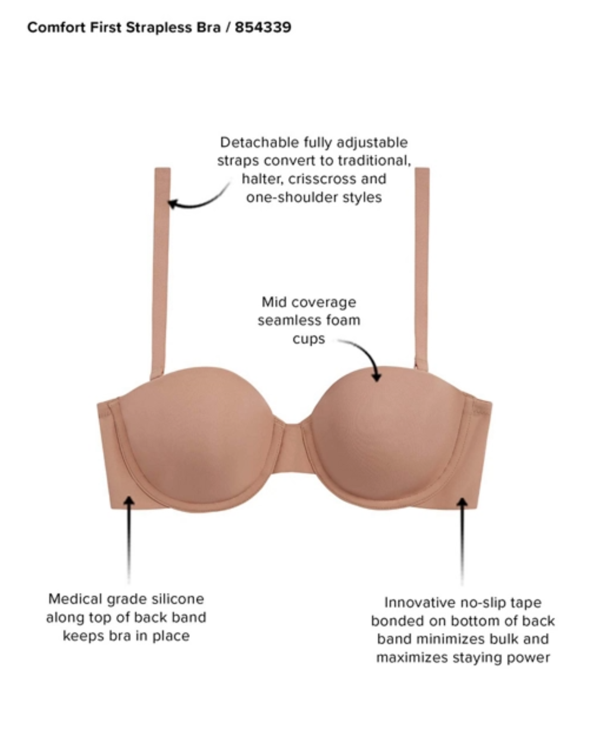 Wacoal Comfort First Strapless Bra - 854339