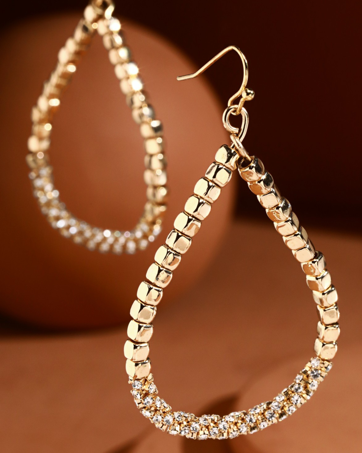Urbanista Pave Cubic CCB Beaded Teardrop Earrings - Bo1je0597