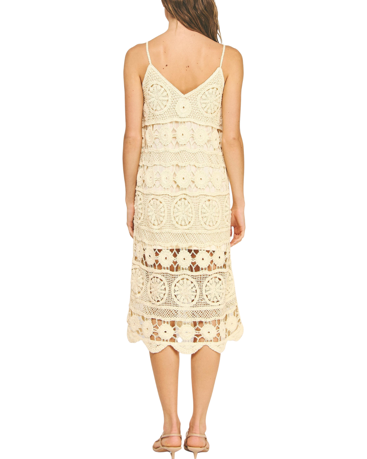 Strut & Bolt Crochet Midi Dress- Dk-4886-H