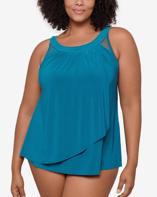Miraclesuit Women's Plus Illusionist Ursula Underwire Tankini Top - 6525727W