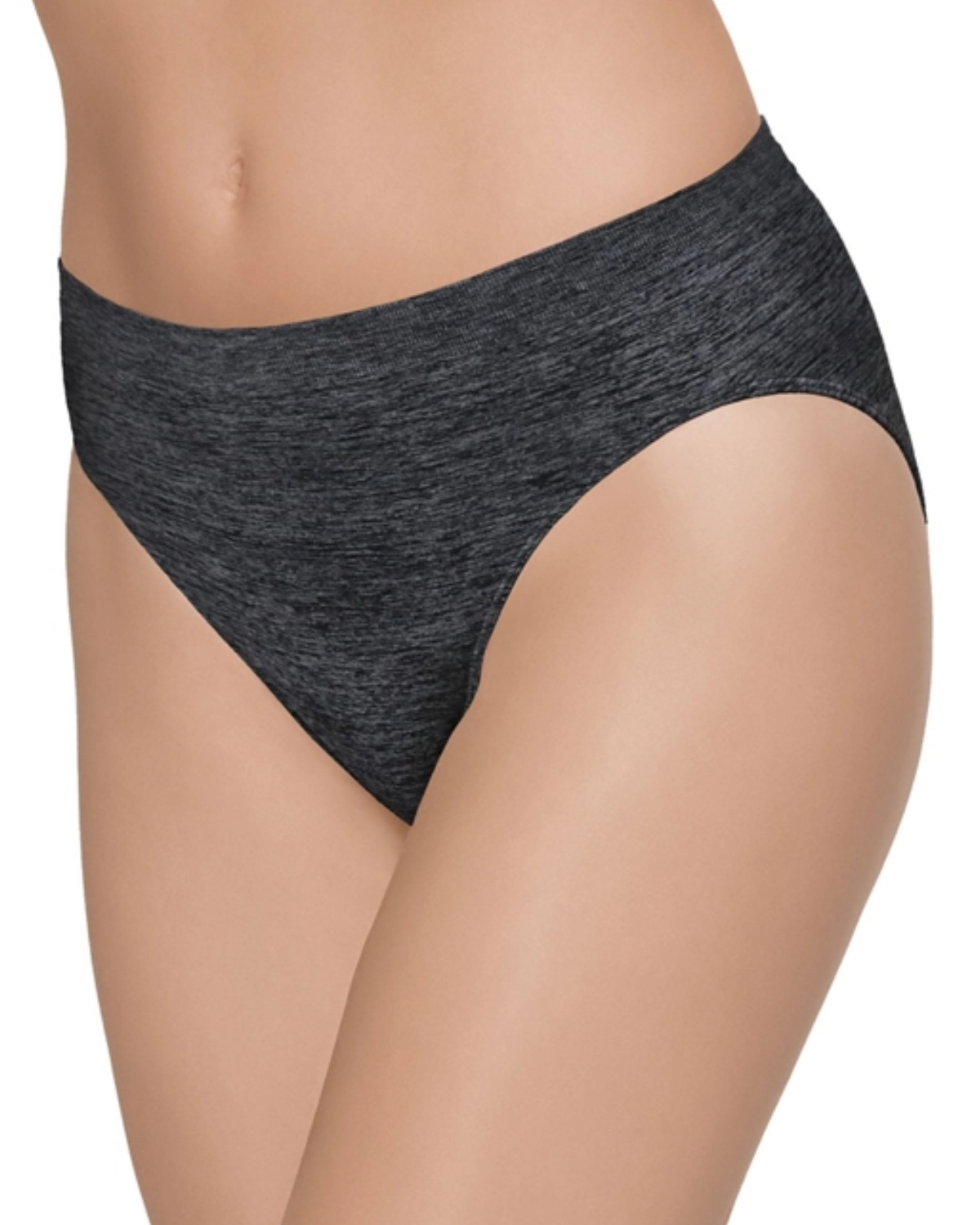 Wacoal B-Smooth Seamless Hi-Cut Brief - 834175 - Charcoal Heather