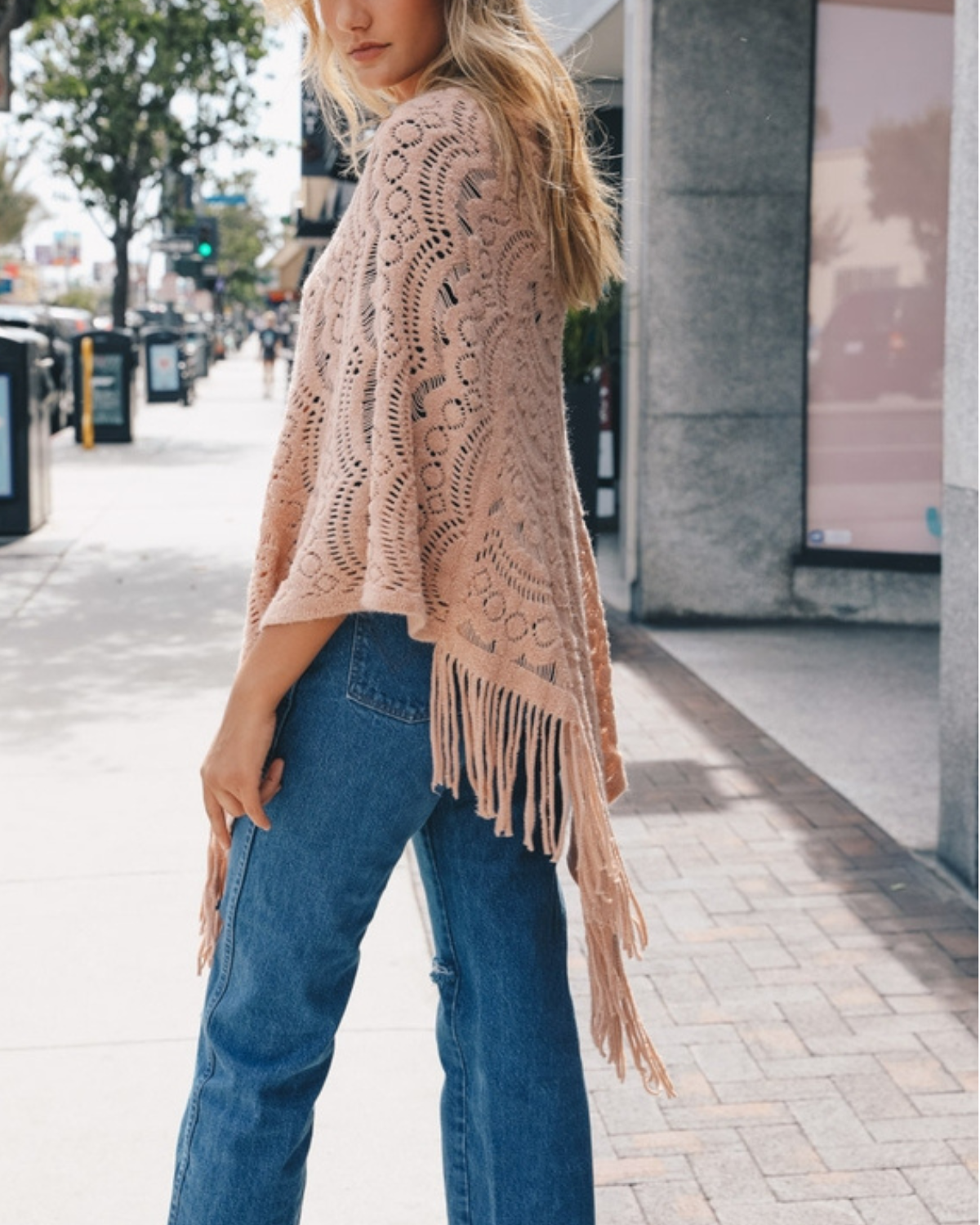 Leto Scallop Lace Poncho (More colors available) - Yp-3935