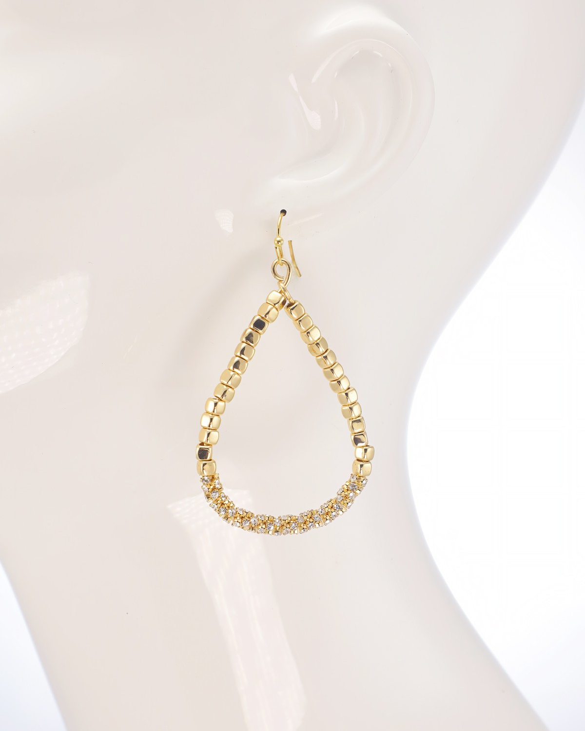 Urbanista Pave Cubic CCB Beaded Teardrop Earrings - Bo1je0597