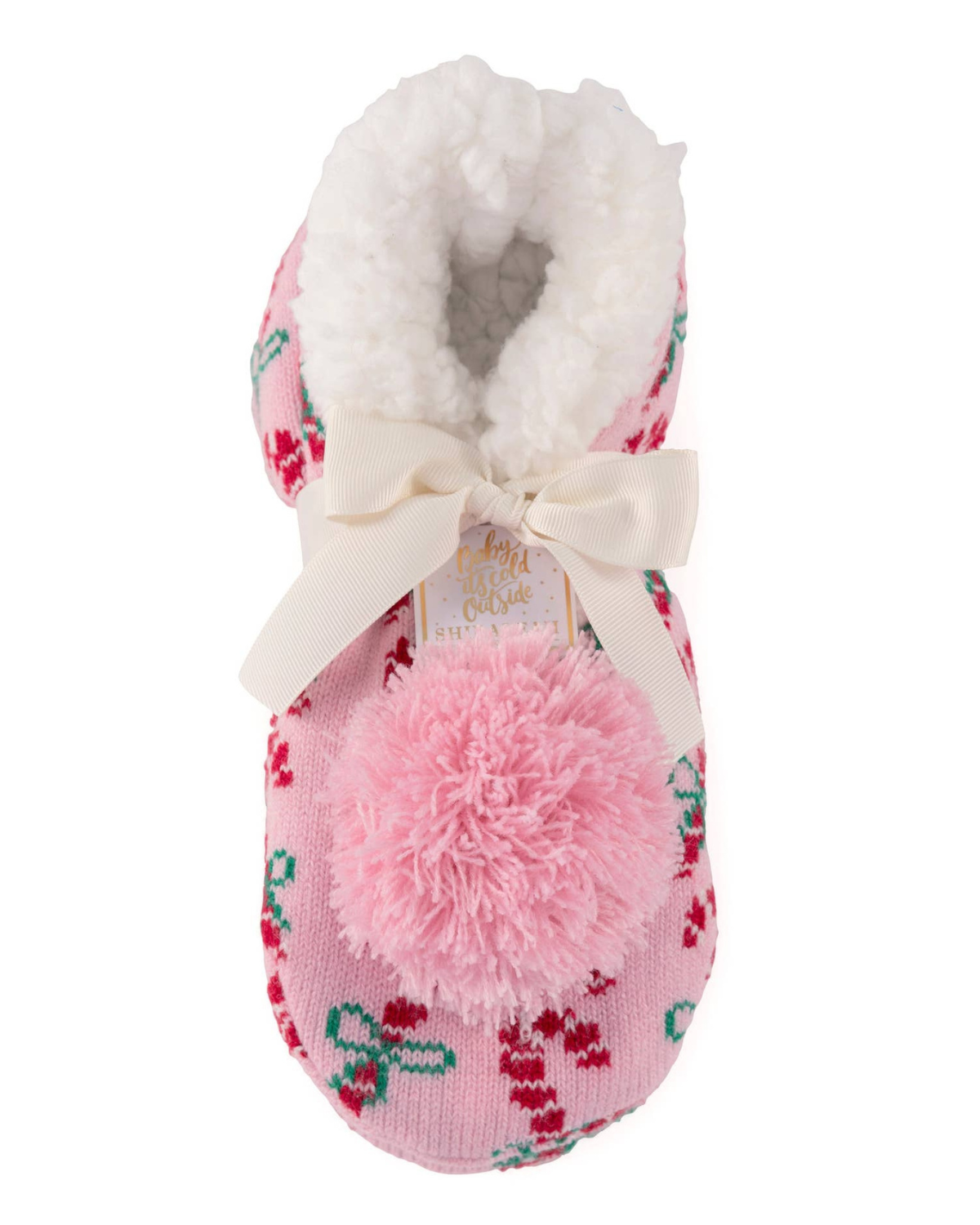 Shiraleah Arya Candy Cane Slippers - 35-97-058
