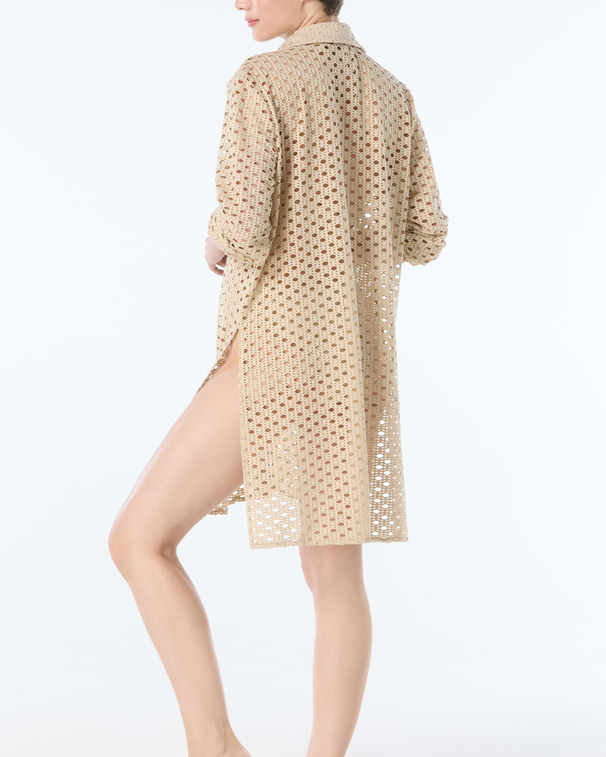 2025 Carmen Marc Valvo Living Paradise Button Up Shirt Cover Up - C21835