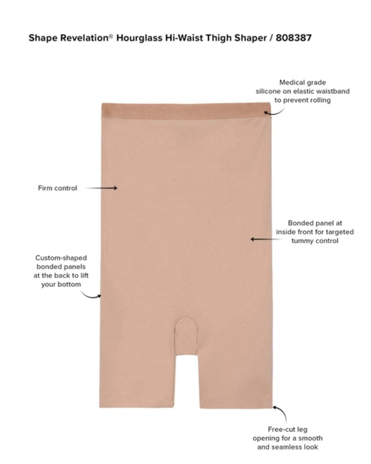 Wacoal Shape Revelation® Hourglass Hi-Waist Thigh Shaper (More colors available) - 808387