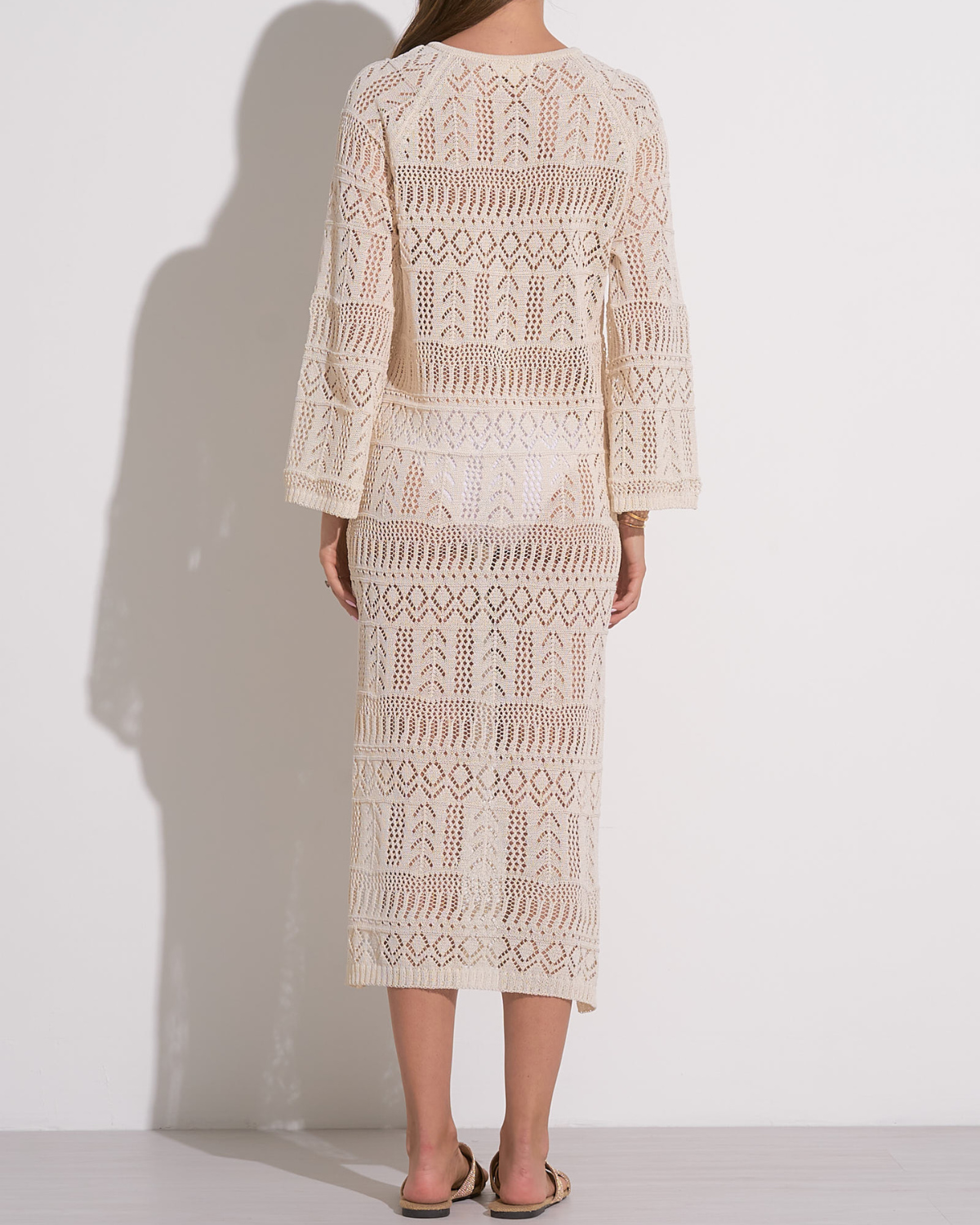 Elan Crochet Cover Up Midi Dress (More Colors Available)- PCC9000
