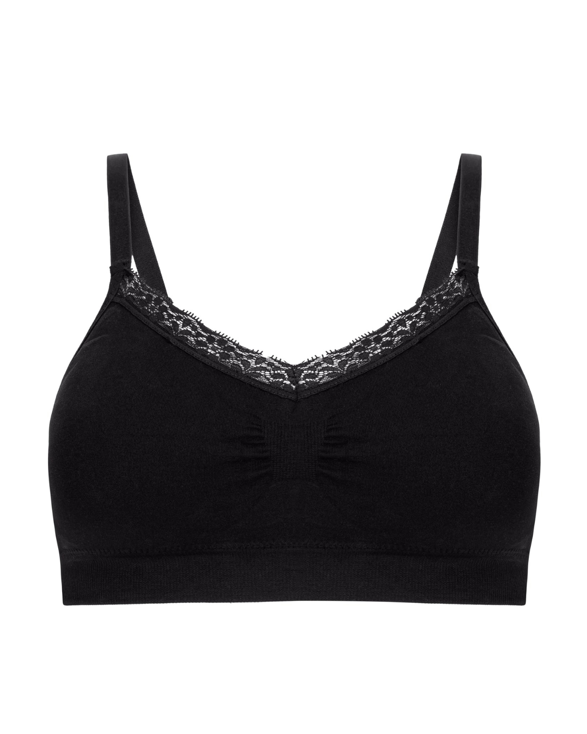 Joy Bra V-neck with Lace Trim (More Colors Available) - 9043