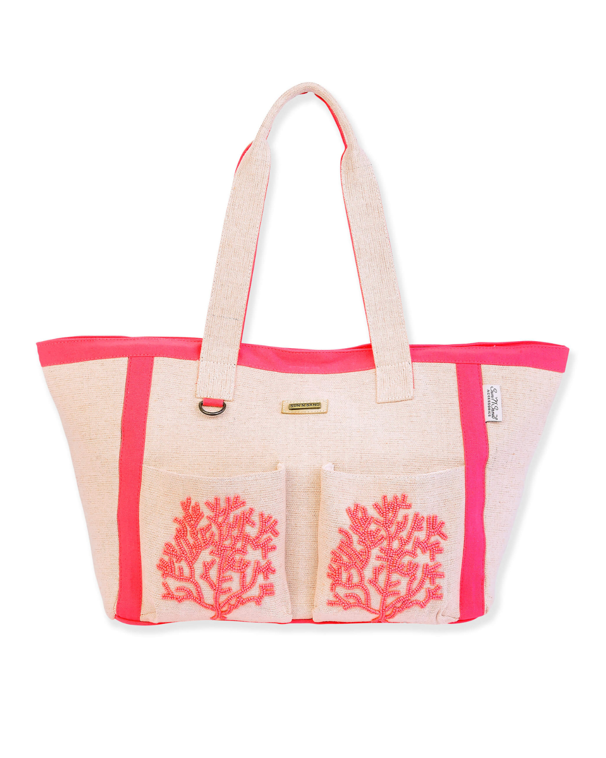 Sun N Sand Corals Shoulder Tote Beaded (More Colors Available) - Sns6800