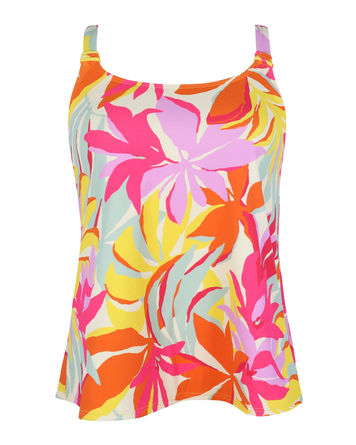 Sunsets Escape Tropicolor Crepe Jenna Tankini Top - 962T