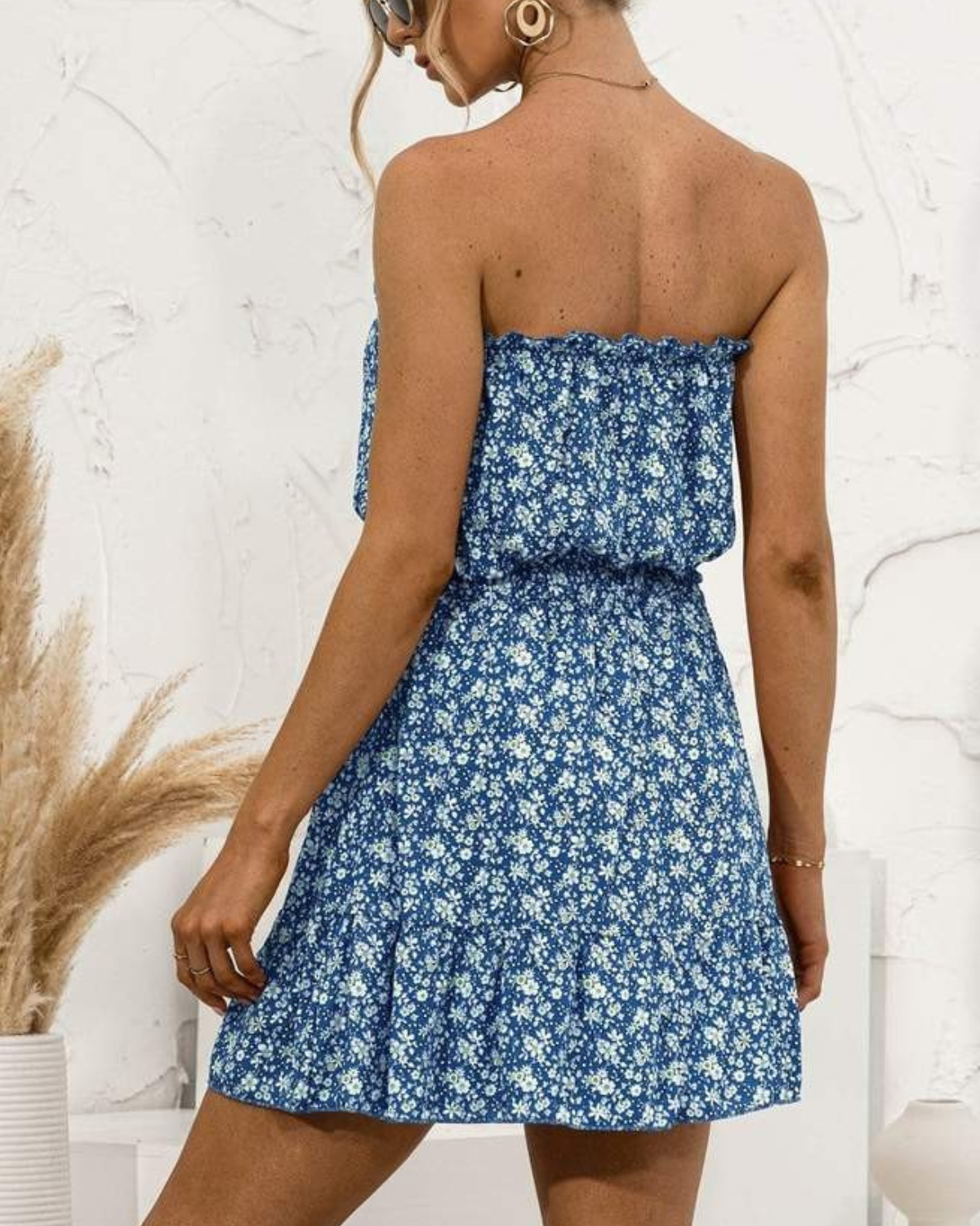 Anna Kaci Strapless Daisy Tunic Dress - Jn0671