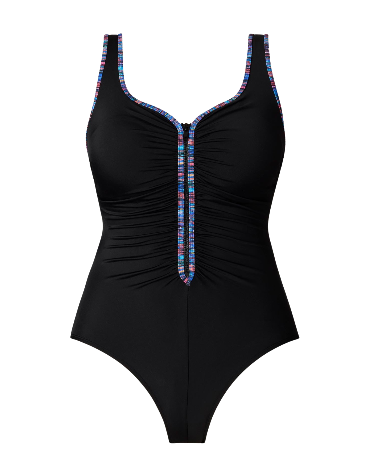Shape Solver Sport Shirred Zipper One Piece - SVS260104