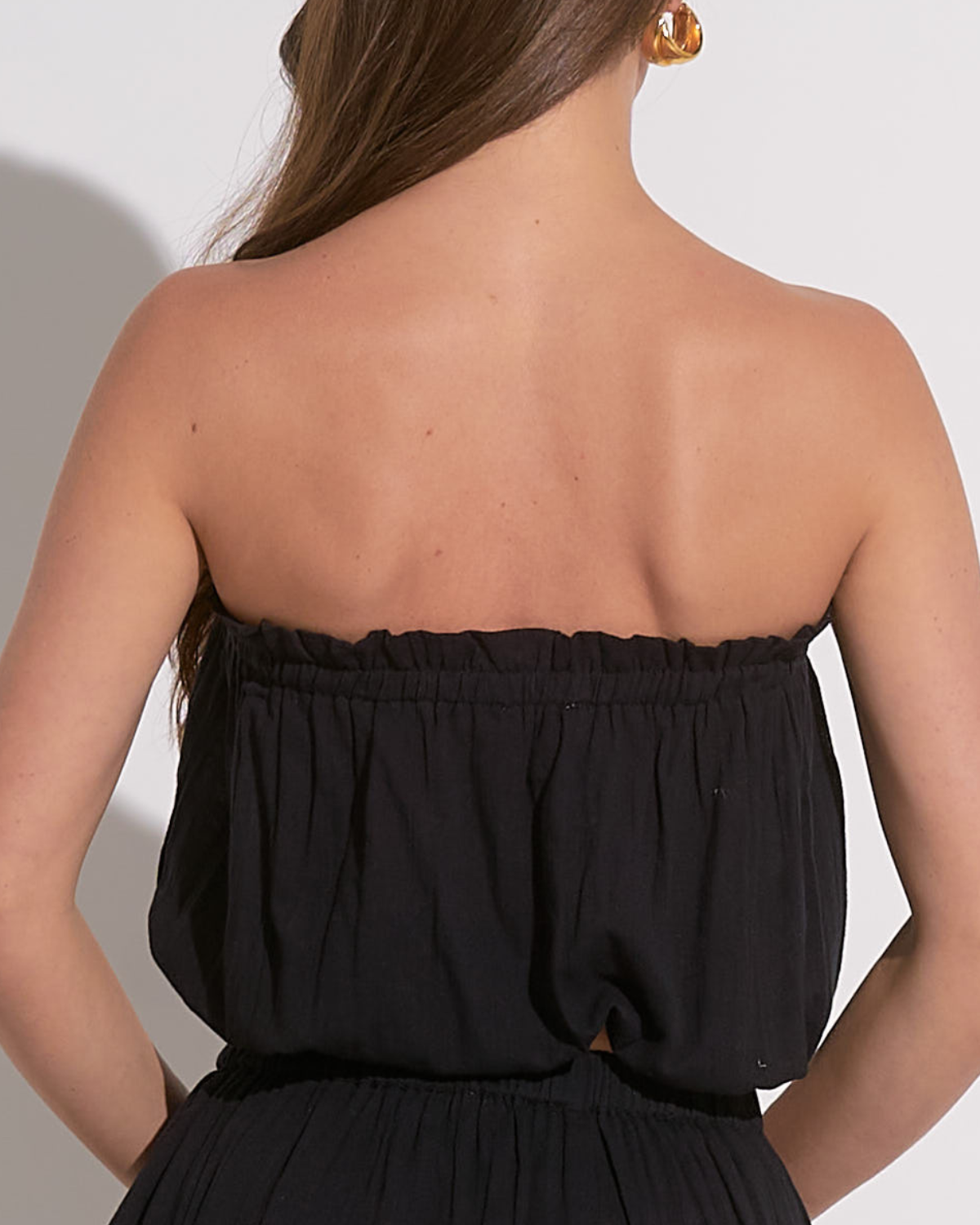 2025 Elan Elastic Embroidered Strapless Top (More Colors Available) - Ec10311