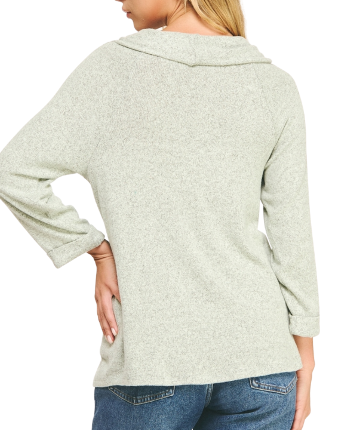 Winslow Cowl Neck Sweater with Button Accents - Dt5410