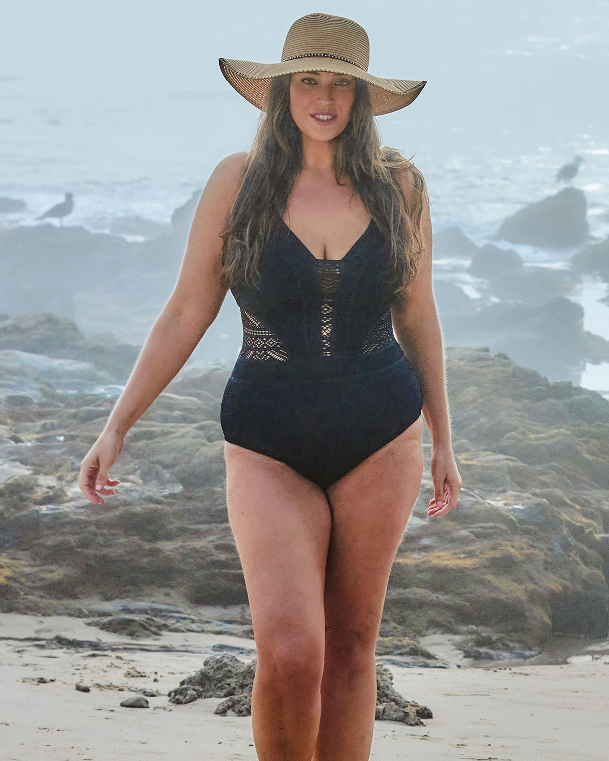 Becca ETC by Rebecca Virtue Color Play Plus Size Lucia One Piece Plunge - 6711057 (Final Sale, Cannot Be Returned or Exchanged)