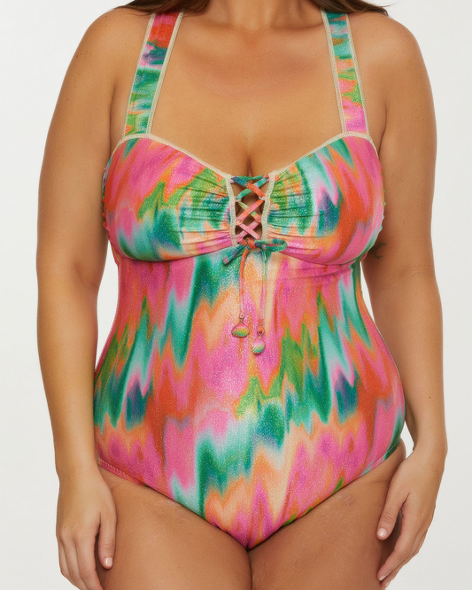 Becca ETC by Rebecca Virtue Mirage Plus Size Zoey Bandeau One Piece - 6241057 (Final Sale, Cannot Be Returned or Exchanged)