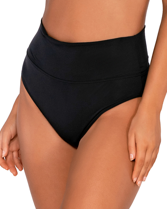 Sunsets Solids Hannah High Waist Fold Over Bottom (More Colors Available)- 33Bs