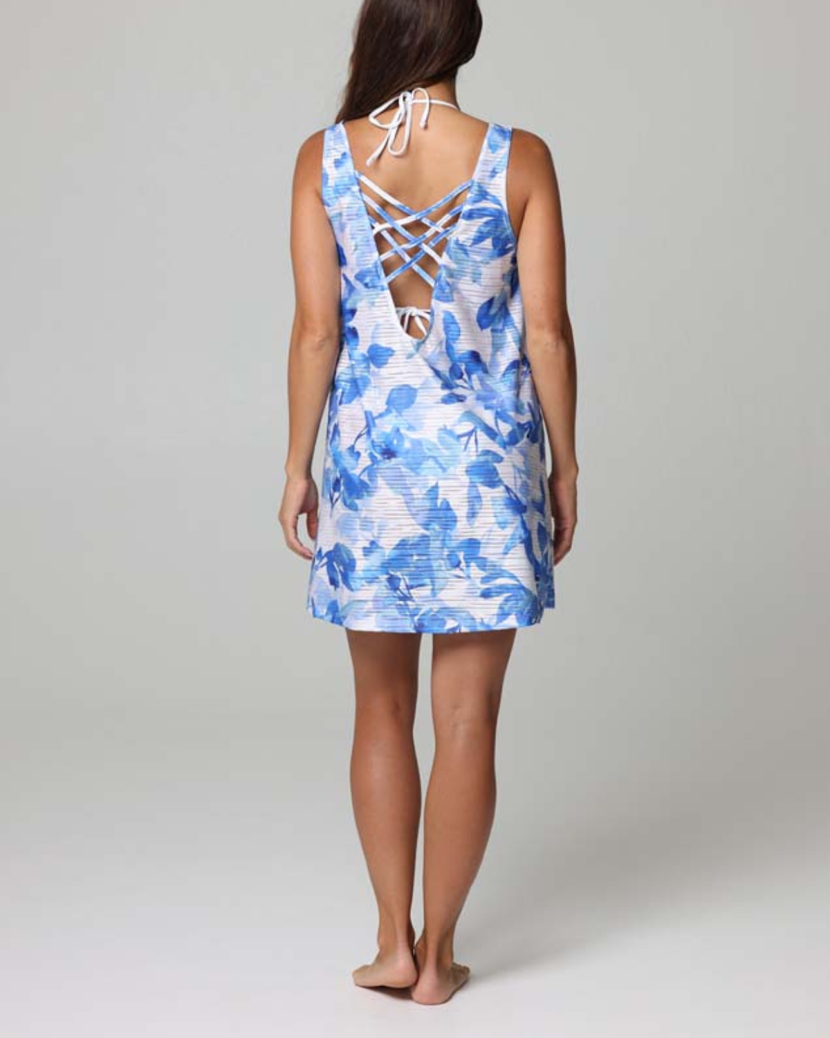 2024 J Valdi Bluebell Lattice-Back Dress - J10394