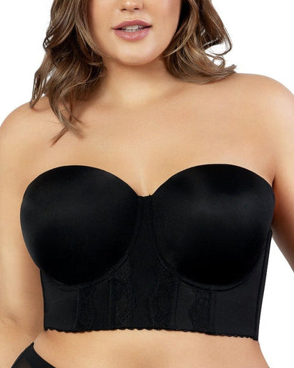 Parfait Elissa Strapless Long Line Bustier Bra (More colors available) - P50116 - Black