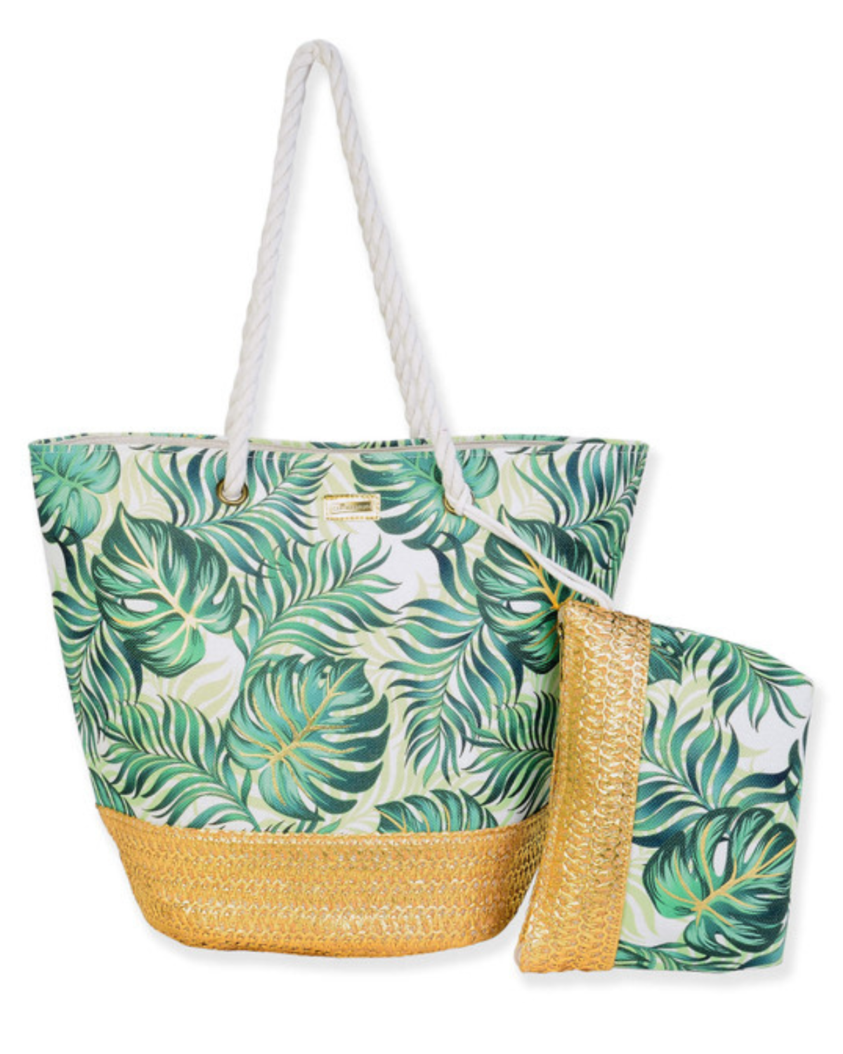 Sun N Sand Caribbean Joe Palm Frond Shoulder Tote - CJ8890