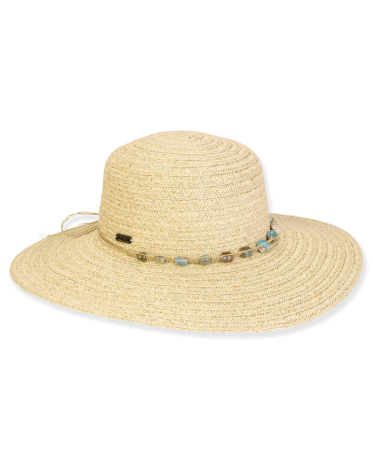 Sun N Sand Paper Braid Floppy Brim 4" Hat - HH3198