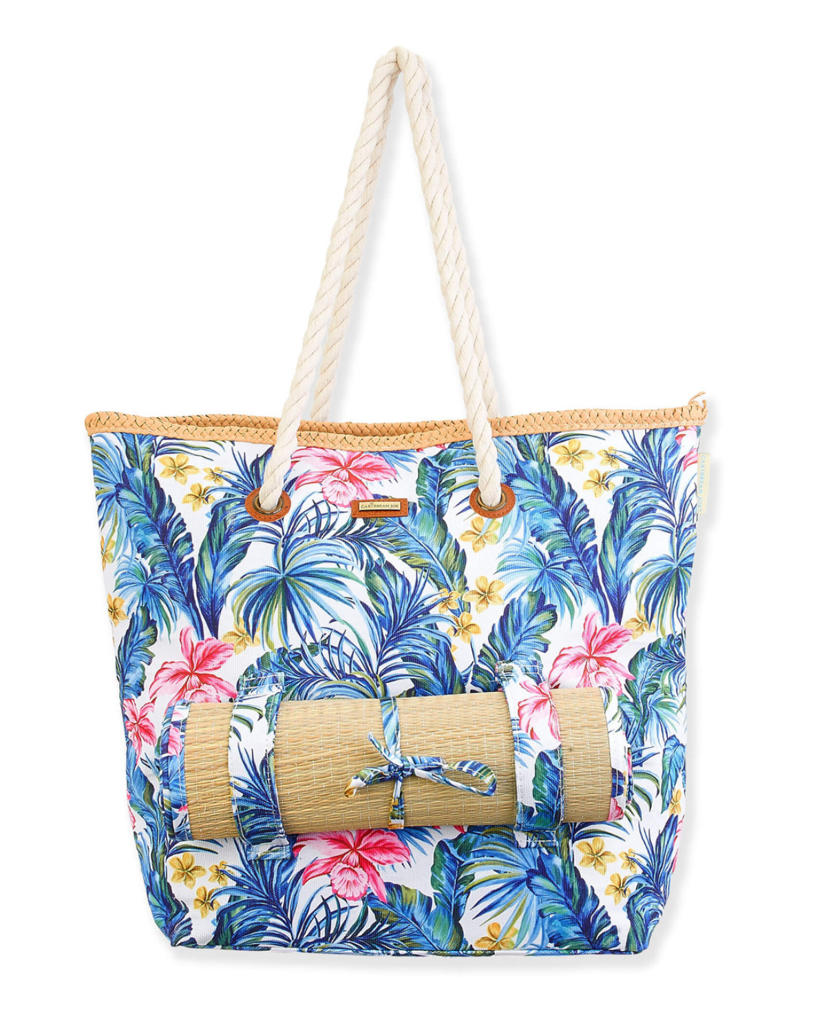 Sun N Sand Caribbean Joe Tropical Flora Beach Shoulder Tote & Mat - CJ7066