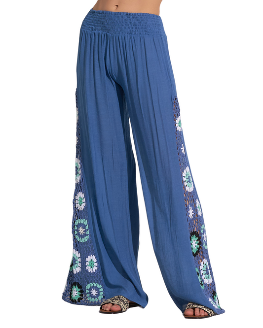 Elan Samoa Crochet Side Cover Up Pant (More colors available) - CRC2191