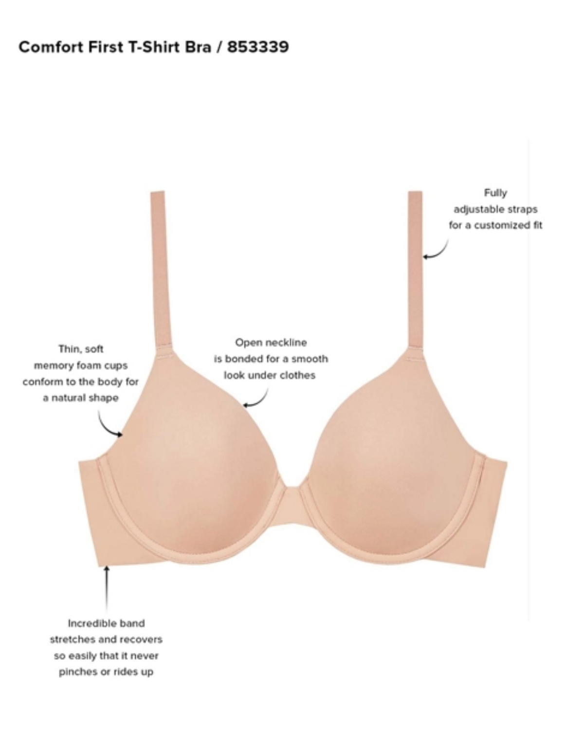 Wacoal Comfort First Underwire T-Shirt Bra - 853339