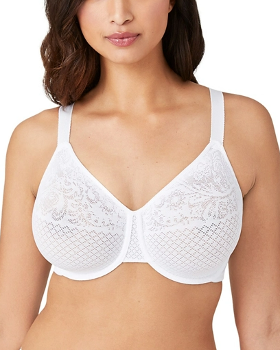 Wacoal Visual Effects Bra White Size 44C Underwired Full Cup Minimiser  857210 for sale online