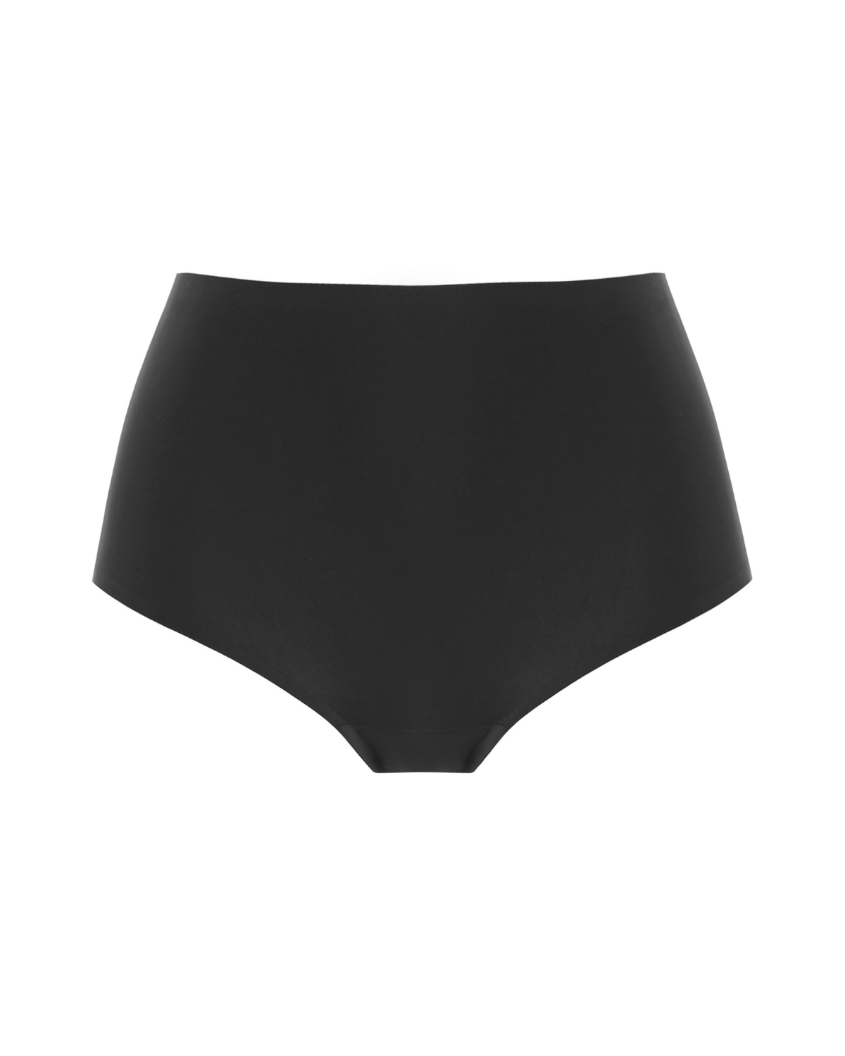 Flat lay of a seamless stretch full brief in black