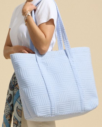 Frem Quilted Tote Bag with Woven Texture (More colors available) - M-5Ag78035