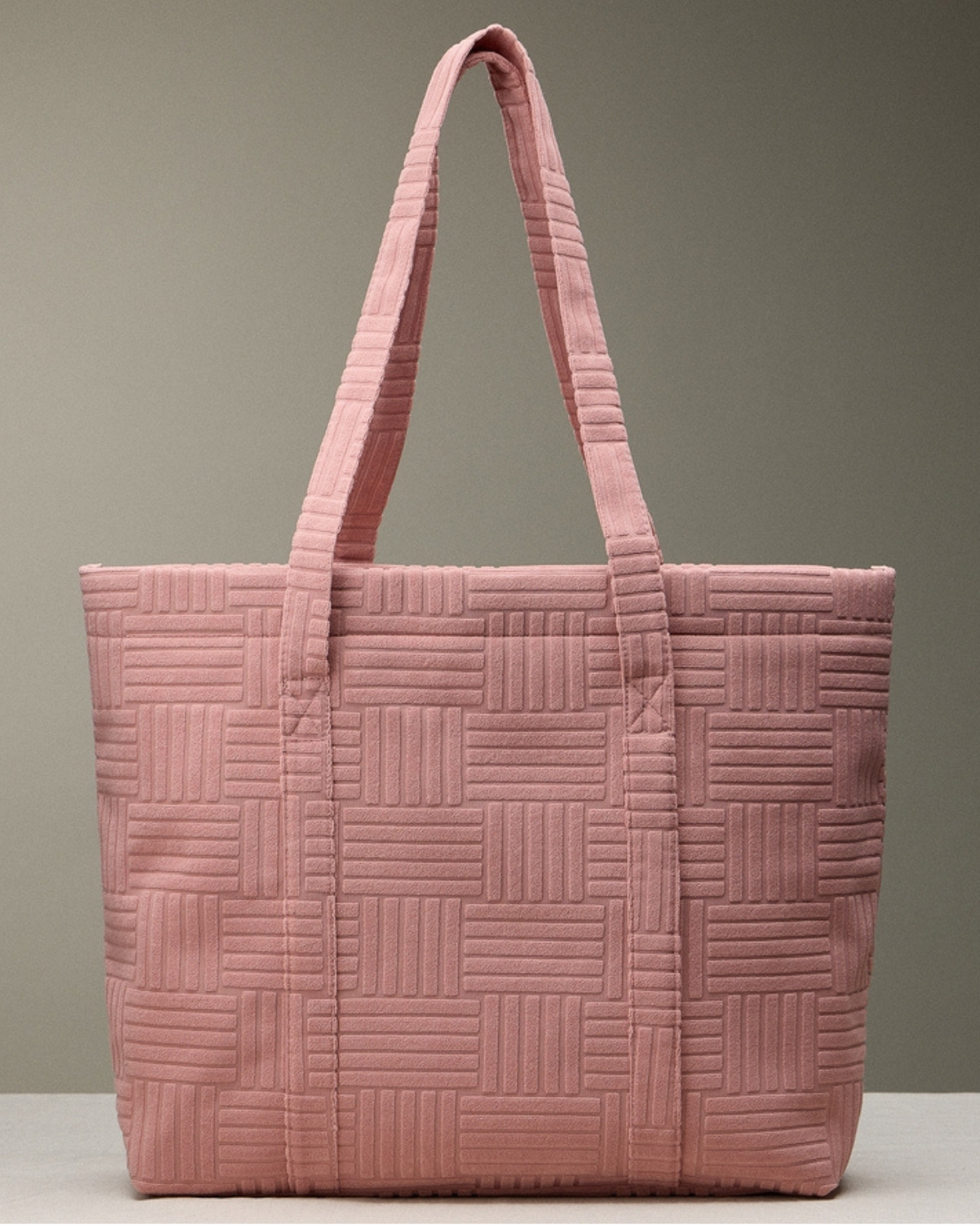 Frem Quilted Tote Bag with Woven Texture (More colors available) - M-5Ag78035