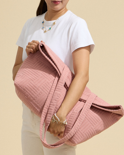 Frem Quilted Tote Bag with Woven Texture (More colors available) - M-5Ag78035