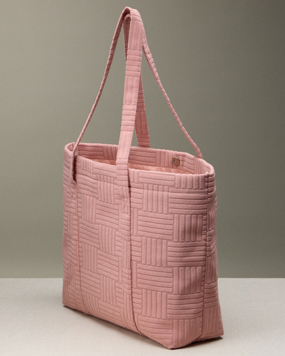 Frem Quilted Tote Bag with Woven Texture (More colors available) - M-5Ag78035