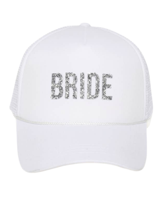 David and Young Bride Rhinestone Patch Trucker Hat - LCAPM2661