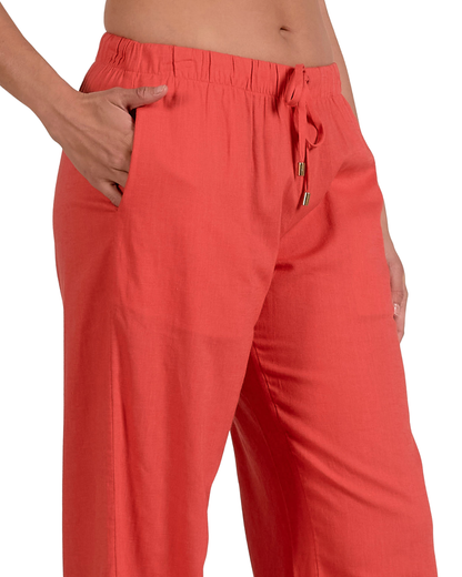 Elan Drawstring Wide Leg Cover Up Pant - ETl2405